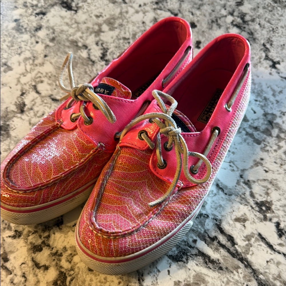 Sperry Pink Boat Shoes